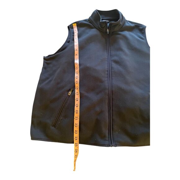 EUC Navy Blue Lands End Zip Up Fleece Vest Womens XL Gorpcore Sporty - Picture 8 of 10